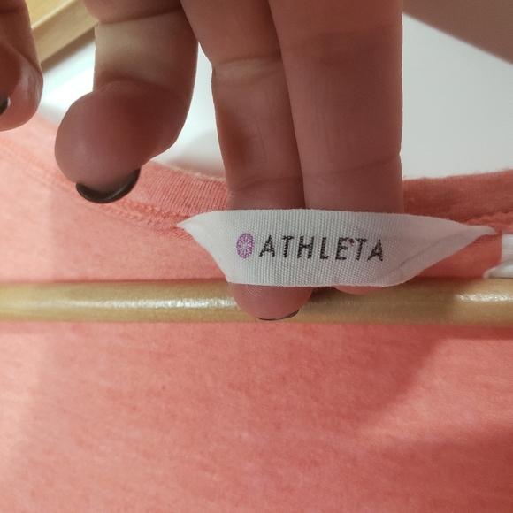 Athleta bodycon maxi dress ruching salmon MT tall - Picture 5 of 7